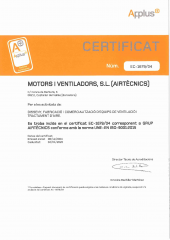 ISO 9001:2015 Certificat - Airtècnics