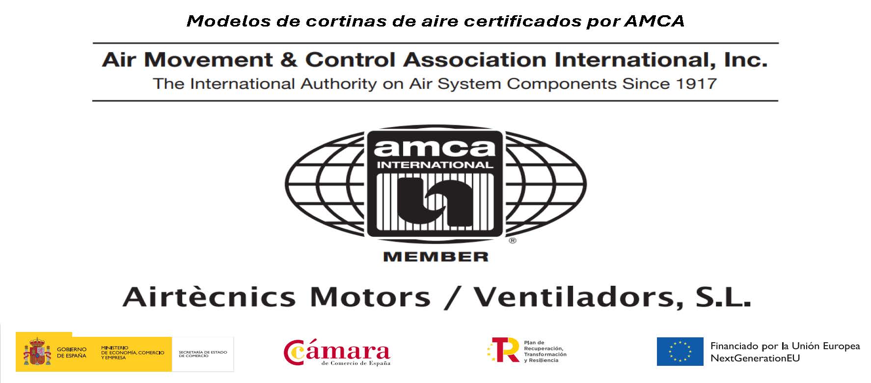 Certificación AMCA para las cortinas de aire Airtècnics